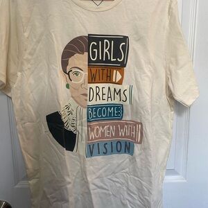 Cream Graphic T-Shirt with Inspirational Quote